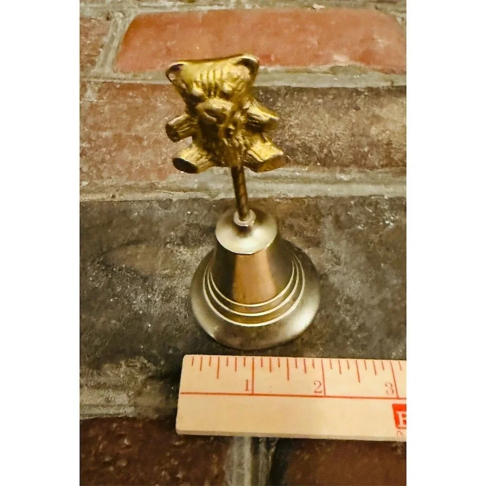 Vintage Brass Teddy Bear Bell Nostalgic Decor Collectible‎ missing ringer